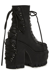 Woodland Lucid Dream Corset Boots - Black