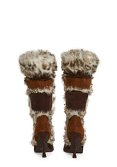 Delightful Kismet Faux Fur Boots - Brown