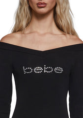 Logo Off The Shoulder Top