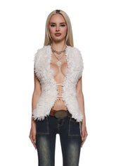 Roared Up Faux Fur Top