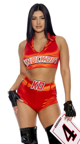 Knockout Round Sexy Ring Card Woman Costume - Image 1