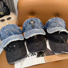 Chrome Hearts Washed Denim Baseball Cap 249996