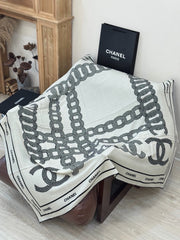 Chanel 26s Scarf 140 In Cashmere Silk 309307