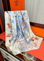 HM Scarf 90x90 Colorful Twill Silk 461766