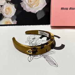 SILK THICK HEADBAND DIJON YELLOW 239959