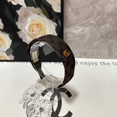 CHOCOLATE MONOGRAM CANVAS HAIRBAND 369308