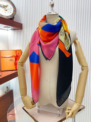 Is This a Love Story Scarf 140 CM In Colorful Cashmere And Silk 217220