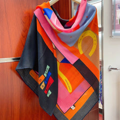 Is This a Love Story Scarf 140 CM In Colorful Cashmere And Silk 217220