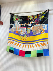 En Studio Scarf 90 CM In Colorful Silk Twill 235407