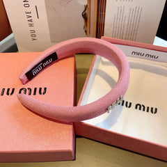 THICK HAIR BAND IN PINK RAW FABRIC 423577