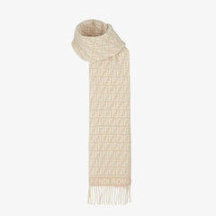 Fendi FF Monogram 180x45cm Beige Wool 136600