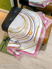 GG Belt Print Cashmere Ivory / Pink Silk 145789