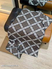 Fendi Check Night Scarf 90x90 Coffee Twill Silk 212084