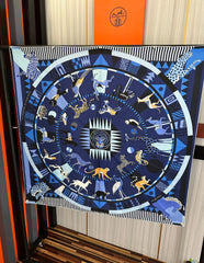 HM Scarf 90x90 Colorful Twill Silk 445032