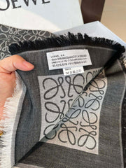 Loewe Scarf 140CM Black Gray Cashmere 100112