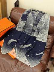 HM Clair de Lune 140 CM Navy Blue Cashmere and Silk 293248