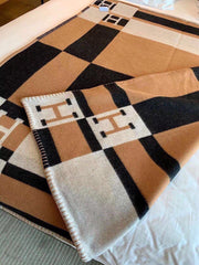 BLANKET 170 CM IN COLORFUL WOOL AND CASHMERE 118341