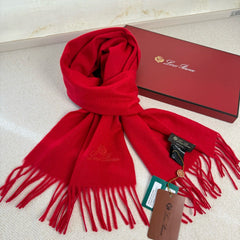 Loro Piana Long Scarf Red Cashmere 150416