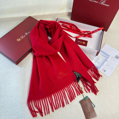 Loro Piana Long Scarf Red Cashmere 150416