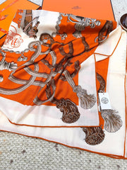 HERMES 25S SCARF 140 IN CASHMERE SILK 854539