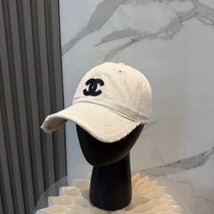 Chanel Logo Baseball Cap Cotton 323826