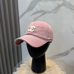 Chanel Logo Baseball Cap Cotton 323826