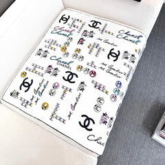 CHANEL 25S SCARF 90 IN SILK 735830