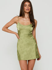 Clemence Mini Dress Sage Green
