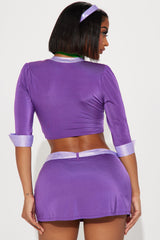 Mystery Diva 4 Piece Costume Set - Purple