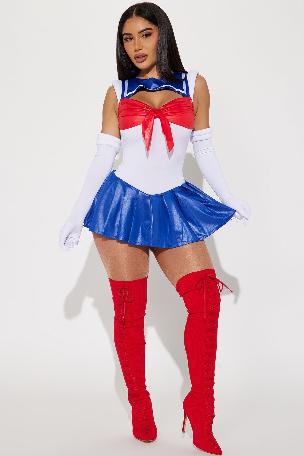 Sexy Sailor 3 Piece Costume Set - White/combo