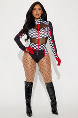Race To Win Racer 2 Piece Costume Set - White/combo