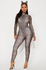 Can't Tame Me Leopard 2 Piece Costume Set - Brown/combo