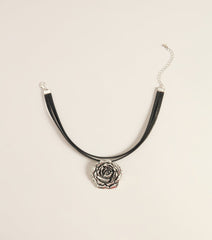 Petal With Attitude Rose Choker Necklace