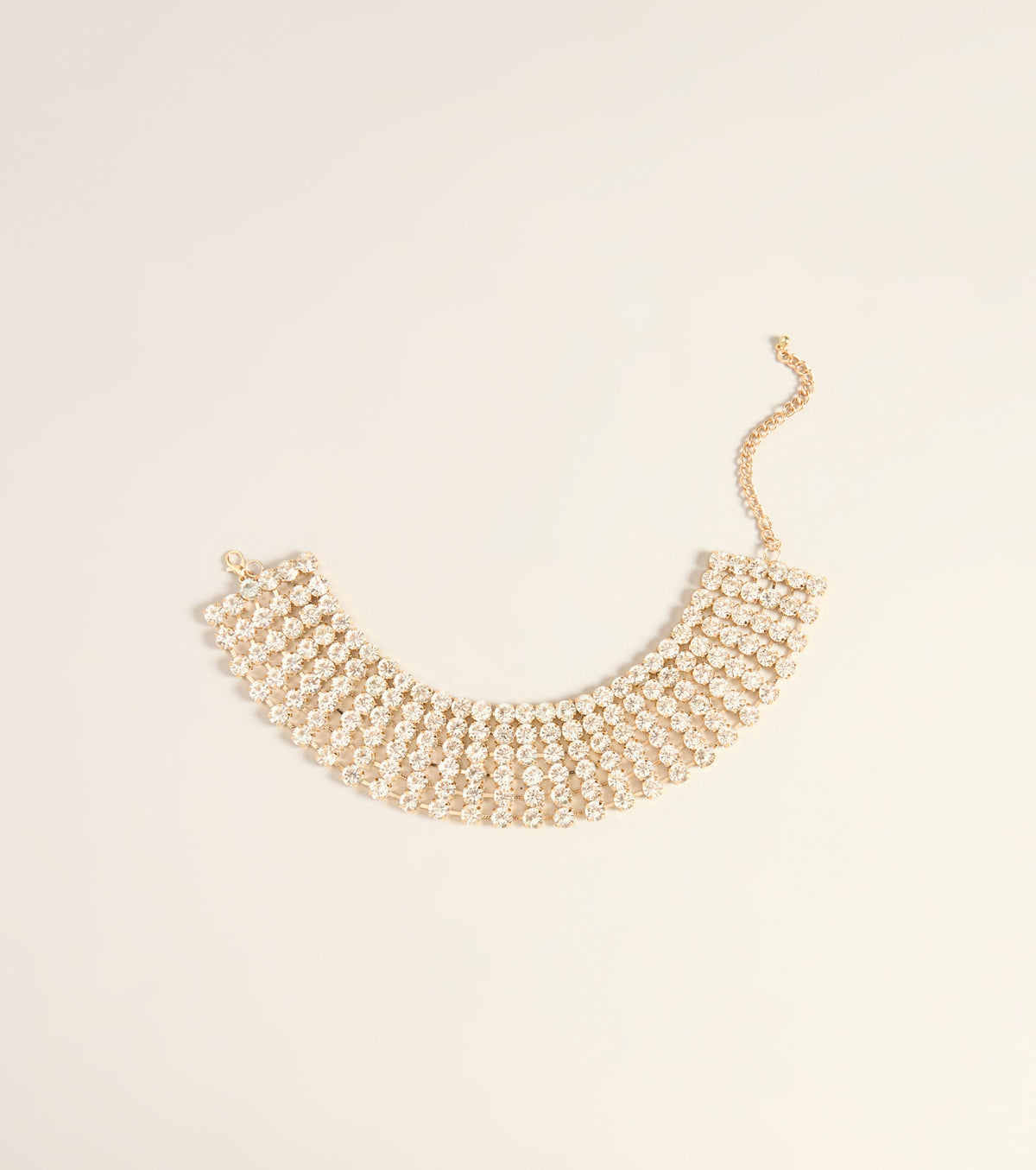 All Eyes Here Rhinestone Statement Choker Necklace