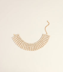 All Eyes Here Rhinestone Statement Choker Necklace