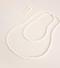 Double Take Pearl Necklace And Earring Set