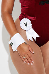 Playboy Hef Bunny 6 Piece Costume Set - Burgundy/combo