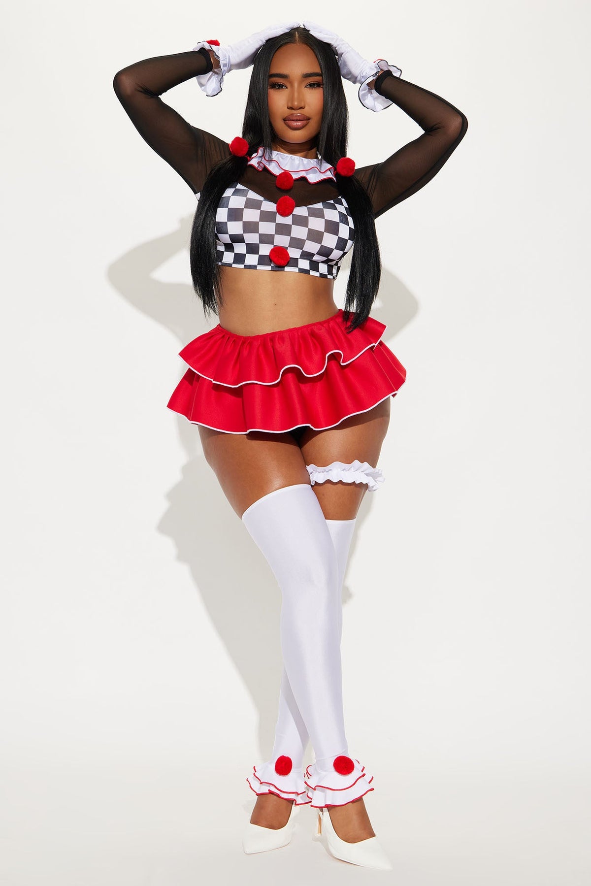 Silly As A Clown 8 Piece Costume Set - Black/combo