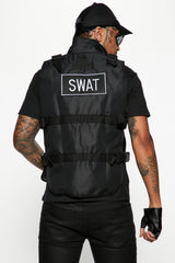 Swat Boss 4 Piece Costume Set - Black