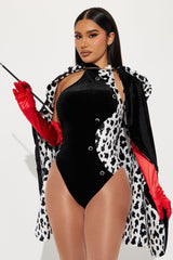 Fashionably Cruel Babe 4 Piece Costume Set - Black/combo