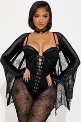 On The Web Spider 4 Piece Costume Set - Black