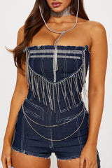 Denim & Diamonds Cowgirl 3 Piece Costume Set - Denim