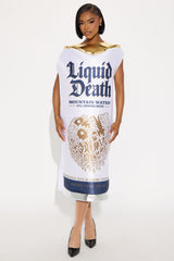Liquid Death Still Water Can Costume - White/combo