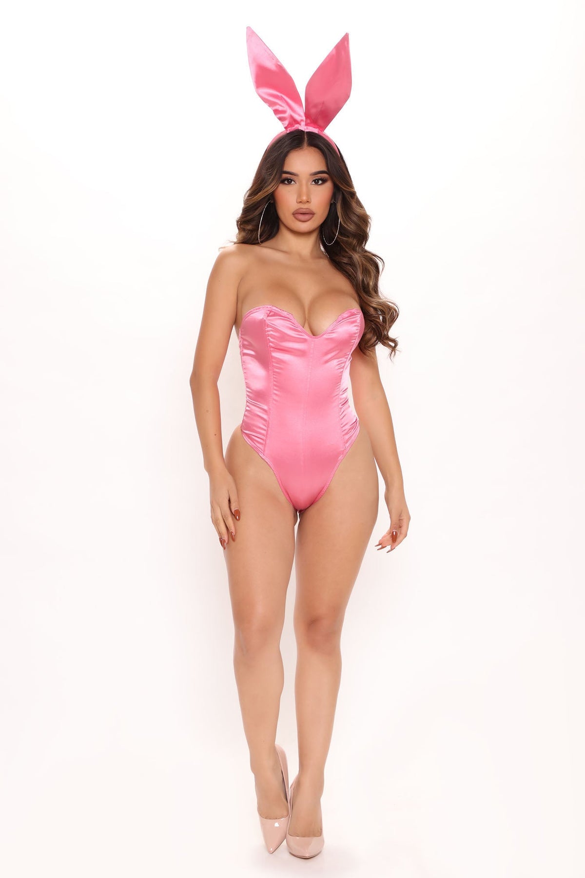 Hot Rabbit 2 Piece Costume Set - Pink