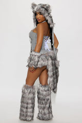 Baby It's Cold Outside 5 Piece Costume Set - Grey/combo