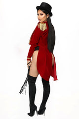 Miss Ring Leader 4 Piece Costume Set - Red/Combo
