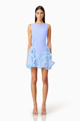 Janelle Mini Dress in Blue
