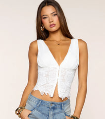 Pretty Persuasive Lace Corset Top