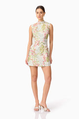 Calaantha Shift Mini Dress in Floral