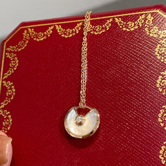 Cartier Necklace Amulette White Pink Gold